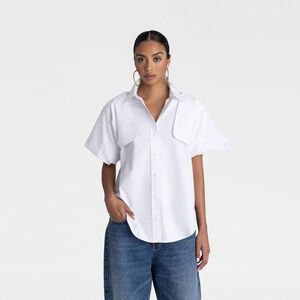 KBB by KAHLANA x Target L Large The Convertible Long Sleeve‎ Shirt Button Down